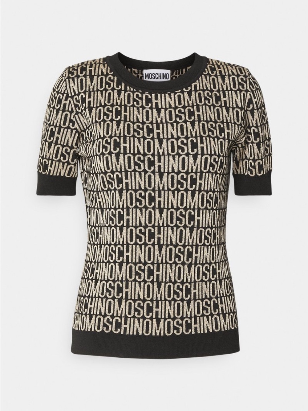 Moschino logo-jacquard metallic T-shirt